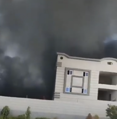 حريق هائل بمدينة السادات