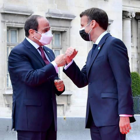 الرئيس عبدالفتاح السيسي ورئيس فرنسا