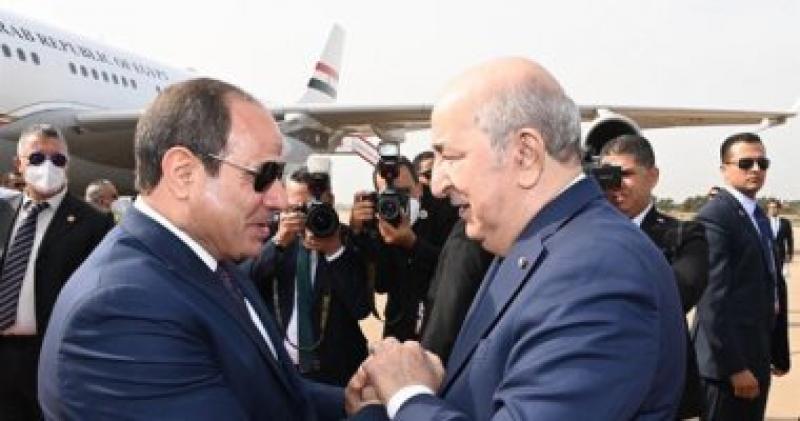 الرئيس عبد الفتاح السيسي والرئيس الجزائري 