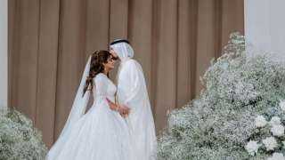 إطلالة ساحرة لابنة حاكم دبي الشيخة مهرة في حفل زفافها (صور)