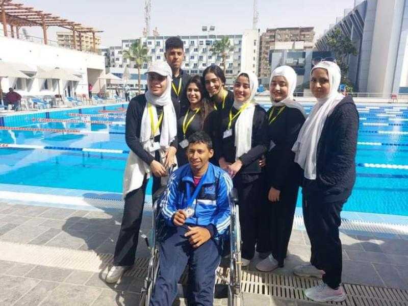 يوسف جلال بطل الجمهورية في سباحة ذوى الشلل الدماغى
