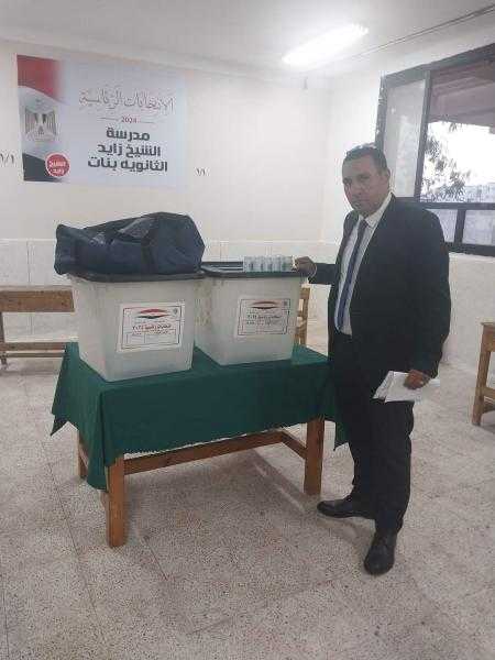 محمد مجدي صالح أمين حماة الوطن بالشيخ زايد يتابع سير العملية الانتخابية