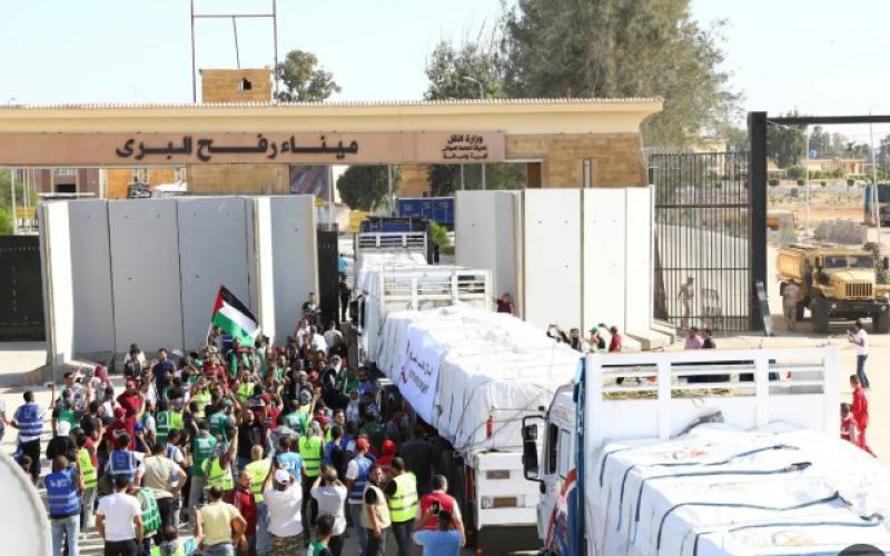 444 شاحنة عبرت رفح.. جهود مصرية وإماراتية لإدخال المساعدات لقطاع غزة | فيديو